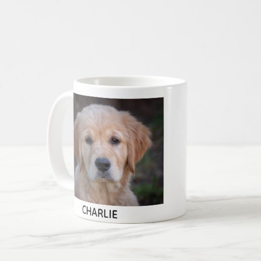ペットの写真と名前 コーヒーマグカップ (正面左)