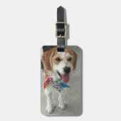 ペットの写真と名前、情連絡報 ラゲッジタグ (正面縦)