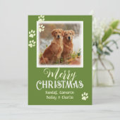 ペットの写真の手がメリークリスマスカードをプリント 招待状 (スタンド正面)