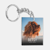 ペットの写真は永遠に十分ではなかった キーホルダー (正面左)