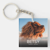 ペットの写真は永遠に十分ではなかった キーホルダー (正面)