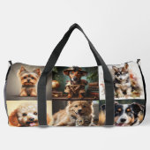 ペットの写真または任意のカスタム写真ドッグダッフェルバッグ ダッフルバッグ (裏面)