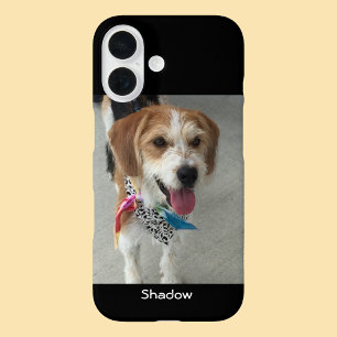 ペットの写真または子供の写真と名前 iPhone 16ケース