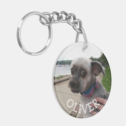 ペットの写真をこのキーチェーンに追加 キーホルダー (正面左)