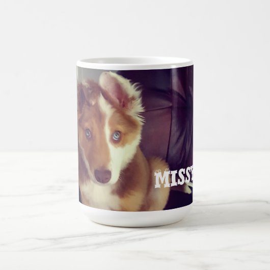 ペットの写真をアップロード コーヒーマグカップ (中央)