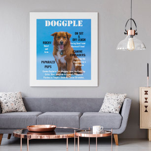 ペットの写真をトップページのスターに変カスタムえる キャンバスプリント