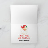 ペットの写真をパーソナライズ追加お気に入りの名のアップロード シーズンカード (内部)