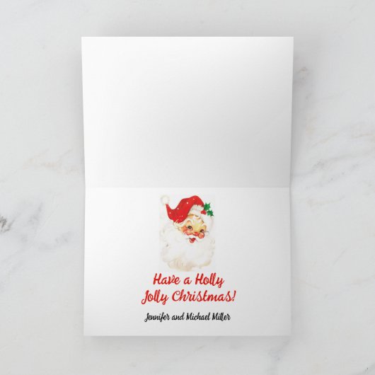 ペットの写真をパーソナライズ追加お気に入りの名のアップロード シーズンカード (内部)