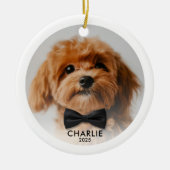 ペットの写真を使ったオリジナルクリスマスオーナメント セラミックオーナメント (正面)