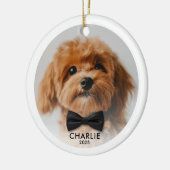 ペットの写真を使ったオリジナルクリスマスオーナメント セラミックオーナメント (左)