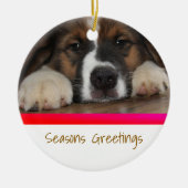 ペットの写真を使ったオリジナルクリスマスオーナメント セラミックオーナメント (正面)