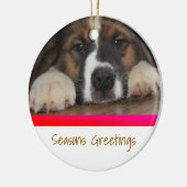 ペットの写真を使ったオリジナルクリスマスオーナメント セラミックオーナメント (左)