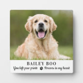 ペットの写真を使ったオーダーメイドのメモリアルギフト フォトプラーク (正面)