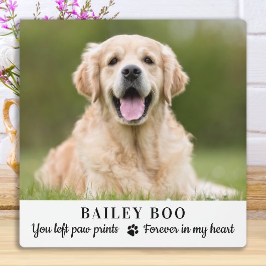 ペットの写真を使ったオーダーメイドのメモリアルギフト フォトプラーク