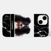 ペットの写真を偽黒大理石に & 名前 Case-Mate iPhoneケース (裏面 (横))