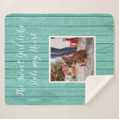 ペットの写真を盗んだハート シェルパブランケット (正面(横))