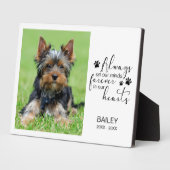 ペットの写真を記念して、いつも心に留めています フォトプラーク (側面)