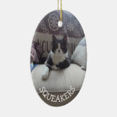 ペットの写真を追加するカスタムクリスマスオーナメント セラミックオーナメント (右)