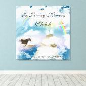 ペットの写真を追加するペットの紛失悔やみや弔慰 キャンバスプリント (インサイチュ (ウッドフロア))