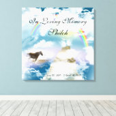 ペットの写真を追加するペットの紛失悔やみや弔慰 キャンバスプリント (インサイチュ (ウッドフロア))