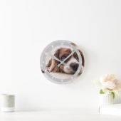 ペットの写真を追加パーソナライズされた ラウンド壁時計 (ホーム)