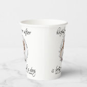 ペットの写真エレガント犬の後で幸せ結婚に 紙コップ (右)