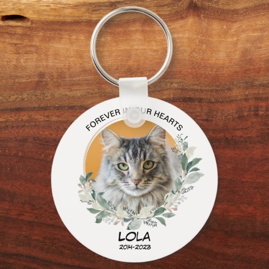 ペットの写真カスタムの遺失ペットメモリアル キーホルダー (正面)