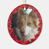 ペットの写真クリスマス セラミックオーナメント (左)