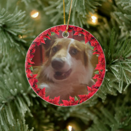 ペットの写真クリスマス セラミックオーナメント