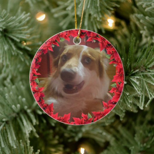 ペットの写真クリスマス セラミックオーナメント (ツリー)