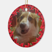 ペットの写真クリスマス セラミックオーナメント (左)