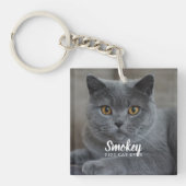 ペットの写真パーソナライズされた キーホルダー (正面)