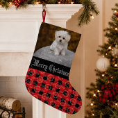 ペットの写真入りクリスマス スモールクリスマスストッキング