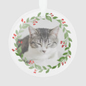 ペットの写真入り新居での最初のクリスマス オーナメント (裏面)