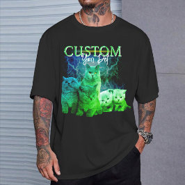 ペットの写真入り90年代風カスタムラップTシャツ  Tシャツ