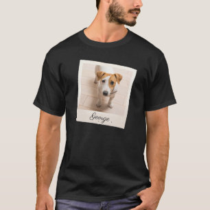 ペットの写真立て素朴の木パーソナライズされた材 Tシャツ
