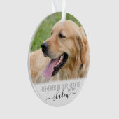 ペットの写真記念碑がハート オーナメント (正面)