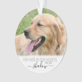 ペットの写真記念碑がハート オーナメント (正面)