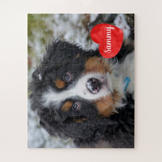 ペットの写真記念 – ペットの損失記念 – 犬の写真 ジグソーパズル (縦)