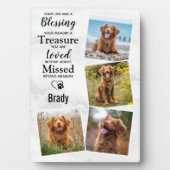 ペットの写真追悼記念品 犬の写真メモリアル フォトプラーク (正面)