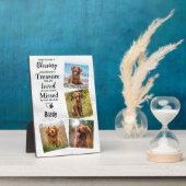 ペットの写真追悼記念品 犬の写真メモリアル フォトプラーク (側面)