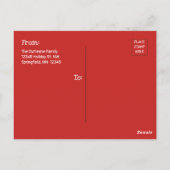 ペットの写真「これは受け取るメリー通り」の休日を追加 ポストカード (裏面)