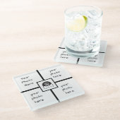 ペットの写真 ガラスコースター (アングル)