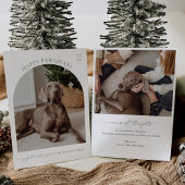 ペットの写真　クリスマス・ホリデー・カード 招待状