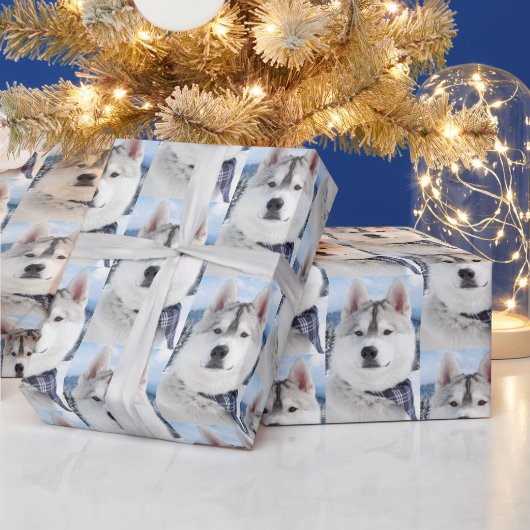ペットの写真 ラッピングペーパー (クリスマス)