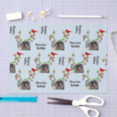 ペットの写真「ルドルフ越し」を追加おもしろいクリスマス 薄葉紙 (クラフト)