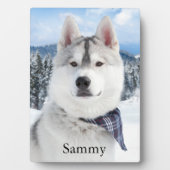 ペットの写真 名前 テーブルトップ プラーク 付きスタンド (正面)