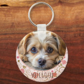 ペットの写真 犬好きの思い出の品 名入れ キーホルダー (正面)