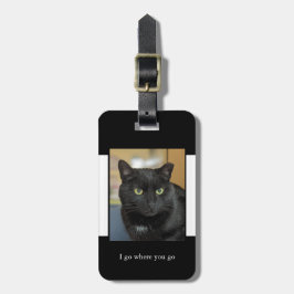 ペットの写真（白黒） ラゲッジタグ