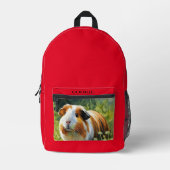 ペットの写真（赤） プリントバックパック (正面)